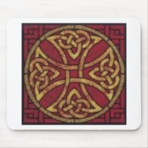 Red and Gold Celtic Knot Mouse Pads