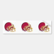 red and gold football helmet vector graphic bumper stickers