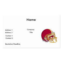 red and gold football helmet vector graphic business card templates