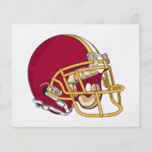 red and gold football helmet vector graphic full color flyer