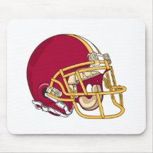 red and gold football helmet vector graphic mousepads