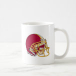 red and gold football helmet vector graphic coffee mugs