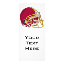 red and gold football helmet vector graphic rack card design