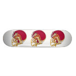 red and gold football helmet vector graphic skateboards