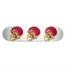 red and gold football helmet vector graphic skateboards