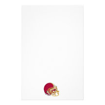 red and gold football helmet vector graphic stationery paper