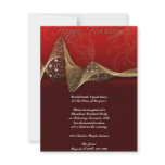 Red and Gold Glitter Ribbon Christmas Holiday Custom Announcement
