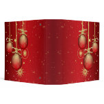 red and gold ornaments notebook 3 ring binders