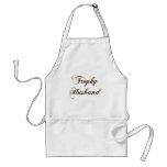 Red and Gold Trophy Husband Aprons