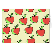 Red and Green Apple Pattern. Card