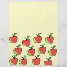 Red and Green Apple Pattern. Personalized Flyer