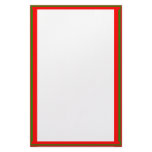 Red and Green Border Stationery