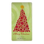 Red and Green Christmas Gift Present Tag Label
