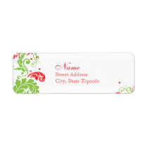 Red and Green Holiday Return Address Label