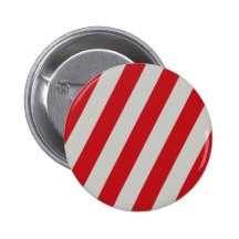 Red and Grey Candy Cane Diagonal Stripes Pattern Buttons