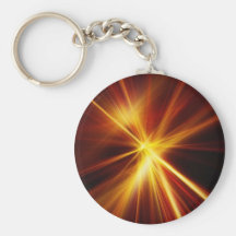 Red and Orange Laser Starburst Key Chains