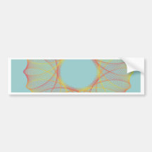 Red and orange spirograph bumper stickers