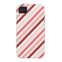 Red and Pink Diagonal Stripes Valentine's Day Gift Case-Mate iPhone 4 Cases
