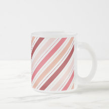 Red and Pink Diagonal Stripes Valentine's Day Gift Coffee Mug