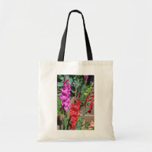 Red And Pink Gladiolus Stalks flowers Bags