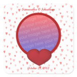 Red And Pink Hearts Photo Wedding Sticker