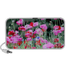 Red and Pink Poppies PC Speakers
