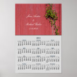 Red And Pink Wedding Climbing Ivy 2012 Calendar Print