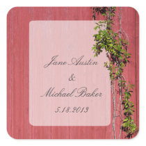 Red And Pink Wedding Ivy Name Gift Tag Bookplate