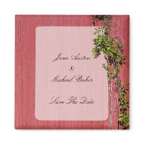 Red And Pink Wedding With Ivy Save The Date