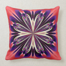 Red and Purple Flower American MoJo Pillows