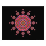 Red and Purple Tulip Mandala Fractal Photographic Print
