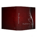 Red and Sliver Elegant Memories Vinyl Binders