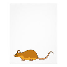 Red and Tan Pet Mouse. Custom Invite