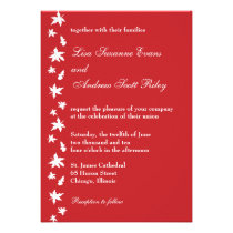 Red and White Autumn Leaf Wedding Invitation invitations