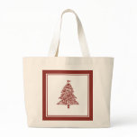 Red and White Christmas Canvas Bag