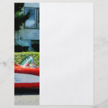 Red and White Corvette Convertible Flyer Design