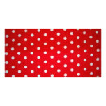 Red and White Dots Photo Card Template