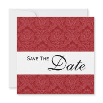 Red and White Feathery Damask Wedding Collection