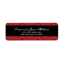 Red and White Feathery Damask Wedding Collection