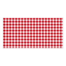 Red and White Gingham Style Custom Photo Card