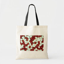 Red and white jelly beans canvas bag