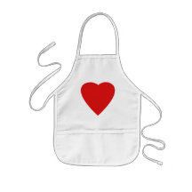Red and White Love Heart Design. Aprons