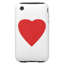 Red and White Love Heart Design. iPhone 3 Tough Cases