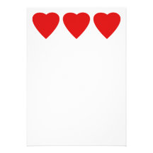 Red and White Love Heart Design. Custom Invitation