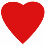 Red and White Love Heart Design. Cut Out