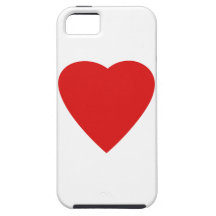 Red and White Love Heart Design. iPhone 5 Cover