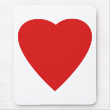 Red and White Love Heart Design. Mouse Pad