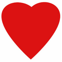 Red and White Love Heart Design. Photo Sculpture