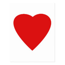 Red and White Love Heart Design. Postcard
