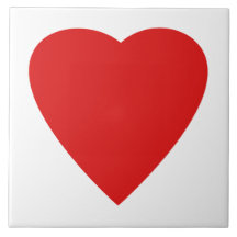 Red and White Love Heart Design. Tiles